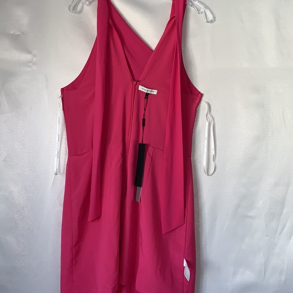 HALSTON Arymetric Draped Gown Azalea Pink 12   NEW MSRP $395 - Picture 17 of 17